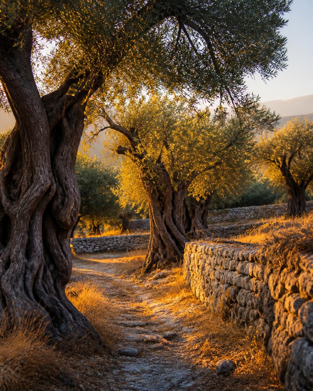Olive grove path